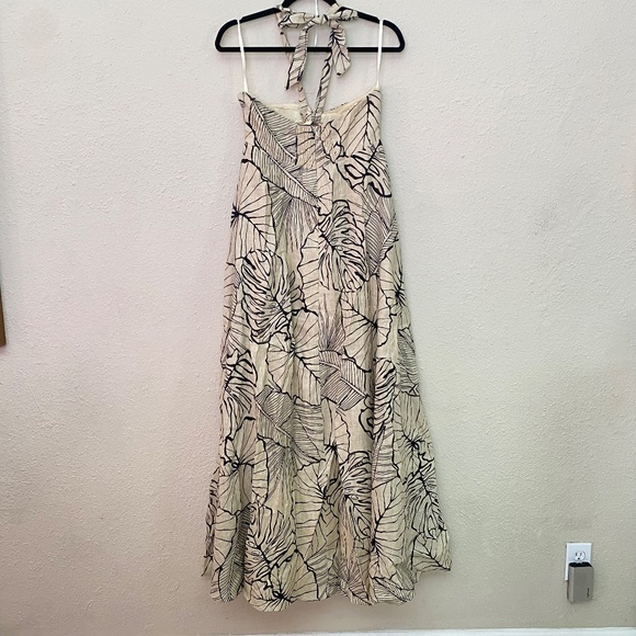 DISSH MALTA BLACK LINEN KNOT MIDI floral 100% Linen size 6 - Picture 10 of 16